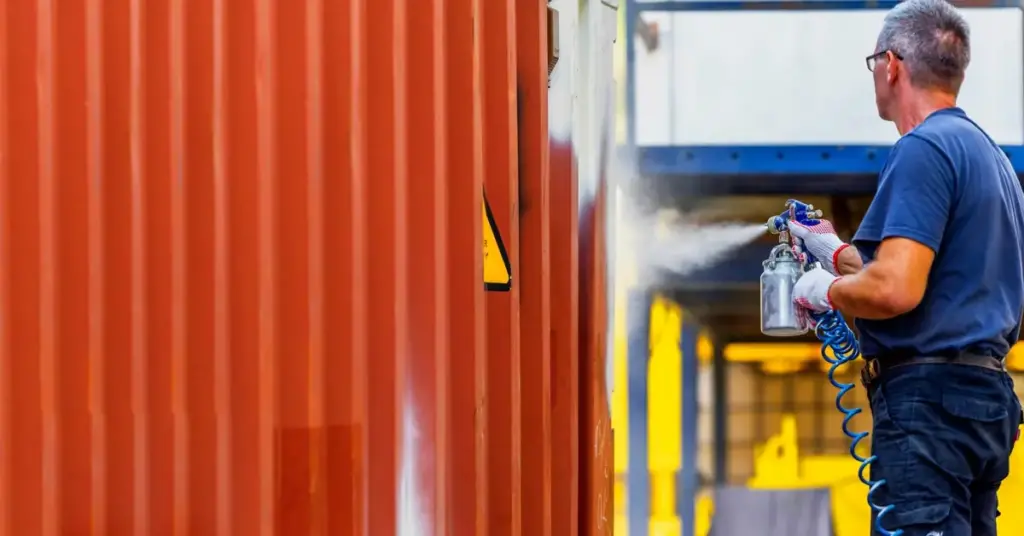 Shipping container repaint 1 | shipping containers for sale Shipping Container Repaint