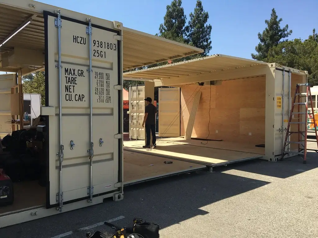 Shipping container summer house construction 4 | shipping containers for sale Shipping Container Summer House Construction