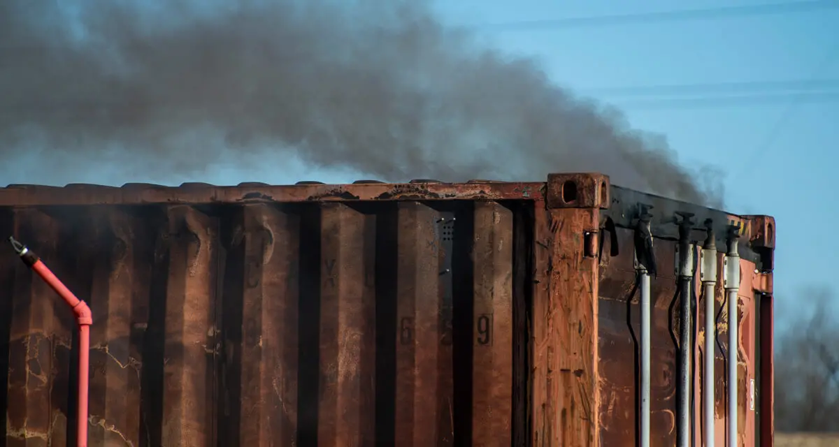 Shipping Container Fire